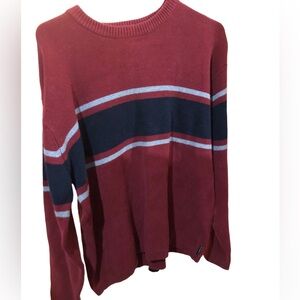 American Eagle Cotton Sweater Mens small blue Red